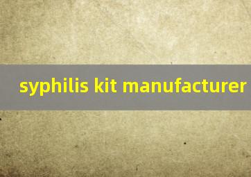 syphilis kit manufacturer